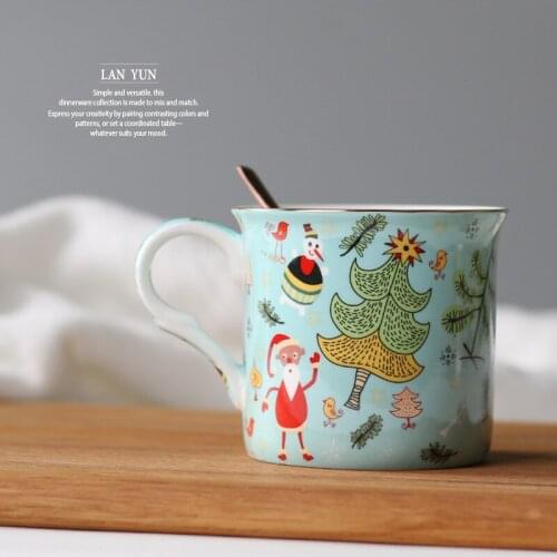 Nordic Christmas Illustration Christmas Merry Christmas Gift Happy Snowman Coffee Cup Milk Tea Fairy Tale Christmas