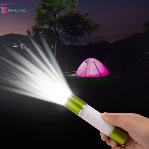 USB Rechargable Mini LED Flashlight 6 Lighting Mode Waterproof Torch Telescopic Zoom Stylish Portable Suit for Camping Night Lig
