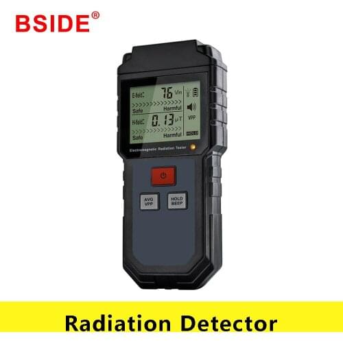 BSIDE Electromagnetic Radiation Tester Wave Radiation Detector EMF Meter Portable Practical Ultraviolet Light Gas Detection