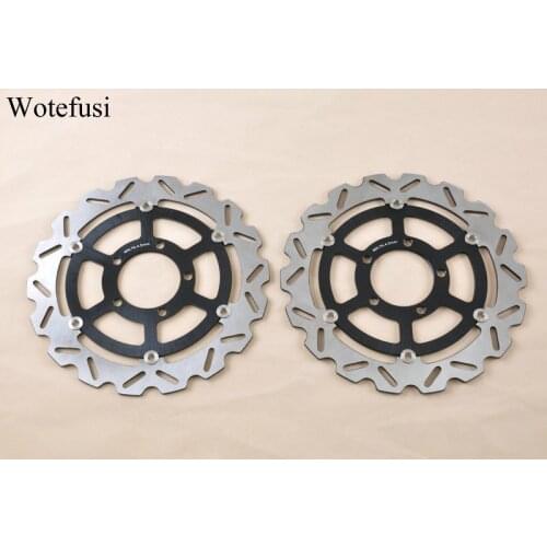 Wotefusi Motorcycle Front Brake Disc Rotor Black For GTR 1400 08-09 ZZR 1400 06-07 2006 2007 [MT120]