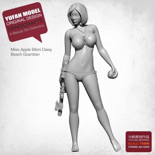 YUFAN MOEDL 1/24 Resin Kits X Detective Resin Soldier Model self-assembled 75MM YFWW-201995