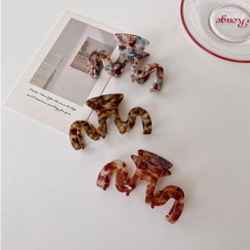 Women Fashion M-type Hair Accessories Girl Vintage Hairpin Acetate Hair Clip