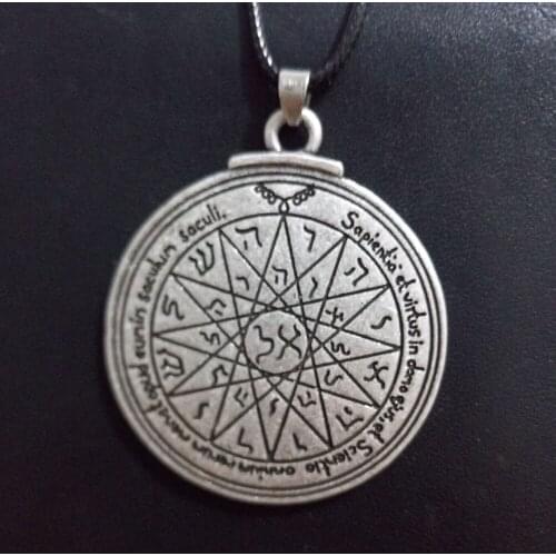 1pcs Viking Necklace Amulet Jewelry Pagan Kabbala Wicca Pendants Powerful Sun Talisman Key of Solomon Seal Religeous Jewelry