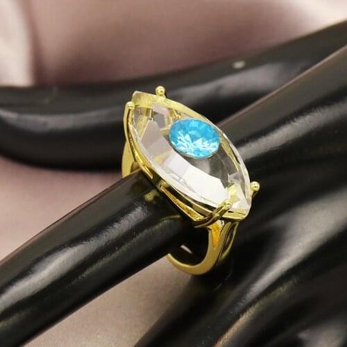 10 Pcs Colorful eyes Enamel Crystal style rings eyes rings accessories jewels for women zircon jewelry party ring 51684