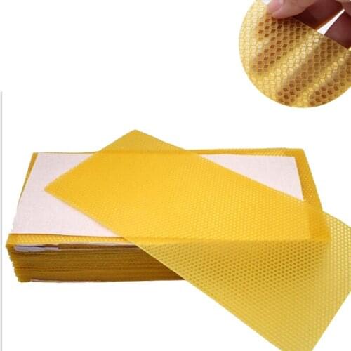 15 pcs Beeswax Foundation Beekeeping Honeycomb For Apiculture Beeswax Durable Beehive Flake Nest Base Free shipping