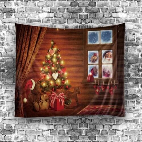 200CM 2018 Christmas Hanging Tapestry Wall Ornamentation Household Printing Wall Home Decor