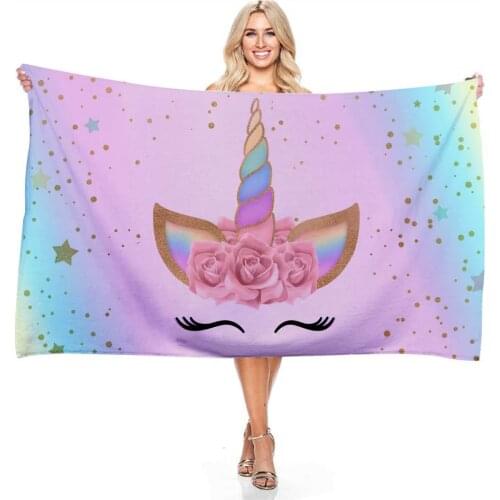 3D Unicorn Star For Adult Luxury Beach Towel Creative Cute Cartoon Quick Dry Towels For Swimming Shower Dropship