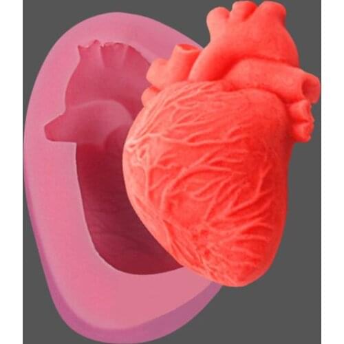 3D Cardiac Heart Shape Casting Molds for Resin Soap Wax Fondant Art Craft Tools U7ED