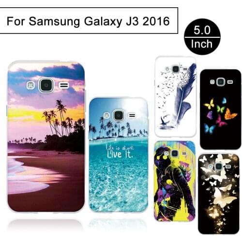 CEOTNG 5.0" FOR Samsung Galaxy J3 2016 Case Cover Painting Soft Silicone Phone FOR Samsung J3 2016 Case Cover J320 J320F
