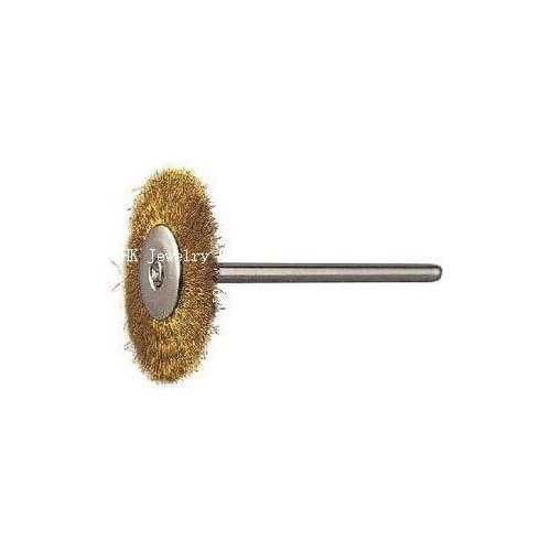 Diy FREE SHIPPING 100pcs/box Jewelry Wire Brush Brass Wire Wheel Brush With 2.35mm shank Polishing brush