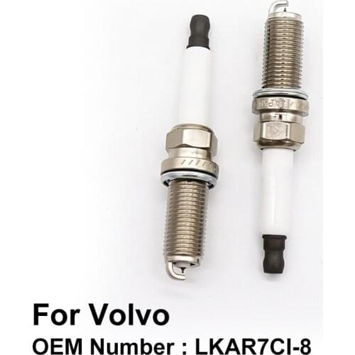 COWTOTAL Iridium Spark Plug LKAR7CI-8 for Volvo V40 V60 V90 S60 S90 XC40 XC60 XC90 OE VR6NII30S LKAR8CI-8 ( Pack of 4 )