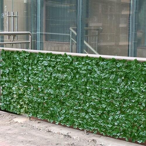 20x50cm Artificial Privacy Fence Simulation Convenient Lawn Plant Screen Wall Decoration Leaf Fence For Gardens