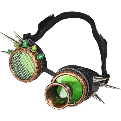 Cosplay Vintage Victorian Rivet Steampunk Goggles Glasses Welding Cyber Gothic Goggle Party Eyewear