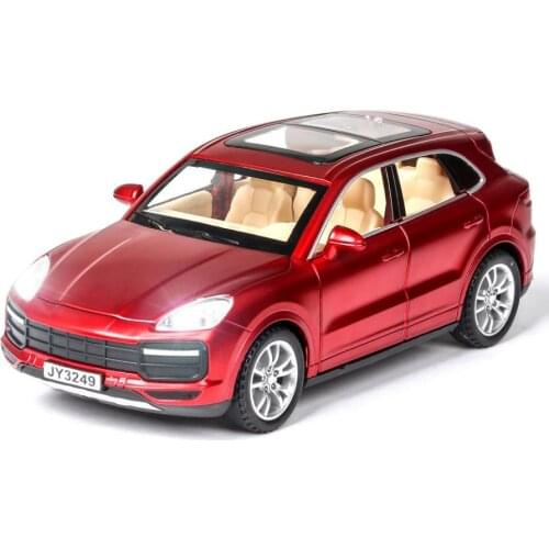 Hot scale 1:32 suv wheels das auto Pors Cayenne metal model with light and sound diecast car pull back vehicle toys for gifts