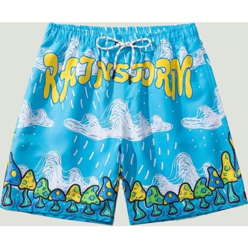 Mens Beach Pants New Spring&summer Letter Printed Shorts Male Casual Quick Dry Double Innernet Breathable College Swimsuit Mens