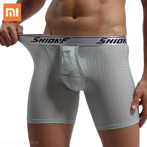 Xiaomi Boxershorts Male Underpants Men Boxers Long Panties Mens Sports Underwear Ice Silk Cool Mesh Boxer Sexy Homme Large Size