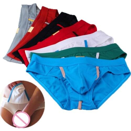 Mens Briefs Erotic Open Crotch Penis Pouch Underwear Mesh Calzoncillos Sexy Hombre Tanga Jockstrap Porno Lingerie Gay Panties