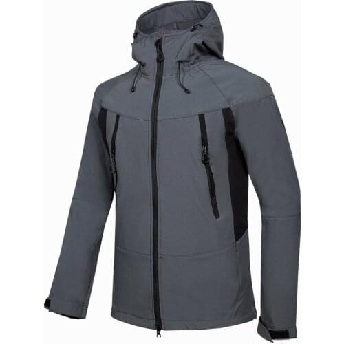 Mens Winter Hiking Softshell Fleece Jackets Outdoor Sportswear Coat Hiking Trekking Camping Skiing Male Thermal Windbreaker