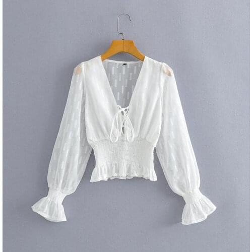2021 New Spring Summer Women Female Sexy Polyester Shirt Brand Blouse Outwear
