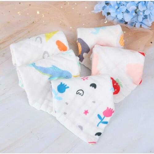 NewBaby Face Towel 6 Layers Muslin Cotton Soft Baby Towels Handkerchief Bathing Feeding Face Washcloth Wipe Burp Cloths 25x25cm