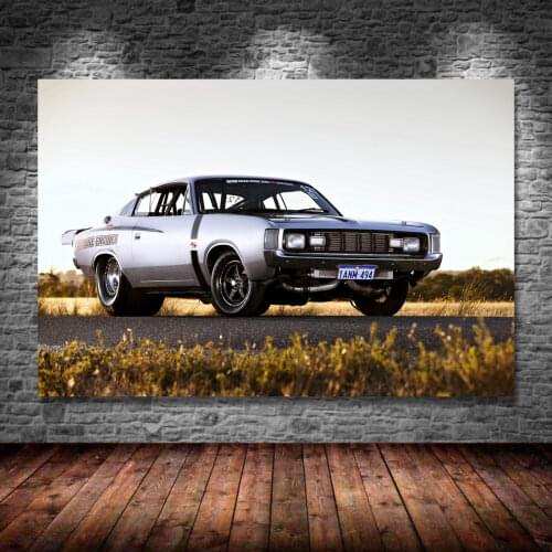 Supercar Posters Chryslers Valiant Charger RT Old Cars Picture Print in Canvas Paintings Wall Art for Home Room Decor