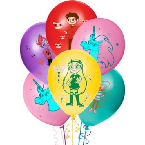 10pcs 12inch Mining balloons Game Star vs. the Forces of Evil party theme latex balloon baby shower Happy Birthday Party balloon