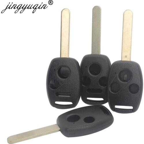 Jingyuqin Replacement Remote Car Key Shell For Honda Accord Civic CRV Pilot Insight 2 2+1 3 3+1 4 Buttons Fob Auto Key Case