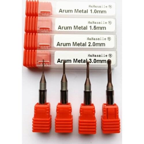 Dental Milling Metal Bur Tungsten Carbide Dental Lab Burs For Milling Zirconia Block Roland Milling Burs With Special Coating