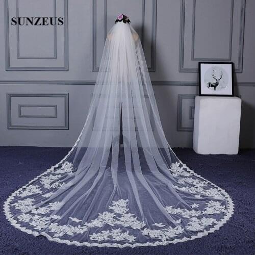 Свадебные кружевные фаты Sunzeus China At AliExpress