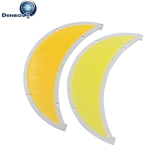 5PCS Moon shape High Power LED COB Strip 12V DC outdoor multifunction 50W 180mm White Warm White LED FLIP Chip for 12v light