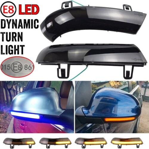 For VW Golf 5 Passat Jetta Skoda Superb EOS GTI MK5 B5.5 B6 R36 Dynamic LED Blinker Side Mirror Marker Turn Signal Light Lamp