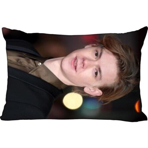 Thomas Sangster Pillow Case Rectangle Shape Satin Fabric Pillow Cover For Sofa Home Bedroom Wedding Decoration Pillow Cases 0318