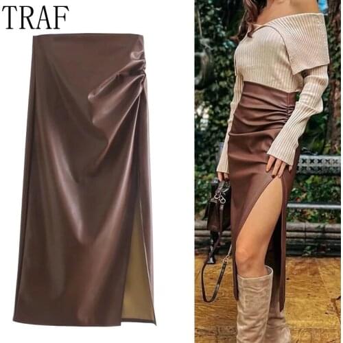 Женские юбки карандаш TRAF China At AliExpress