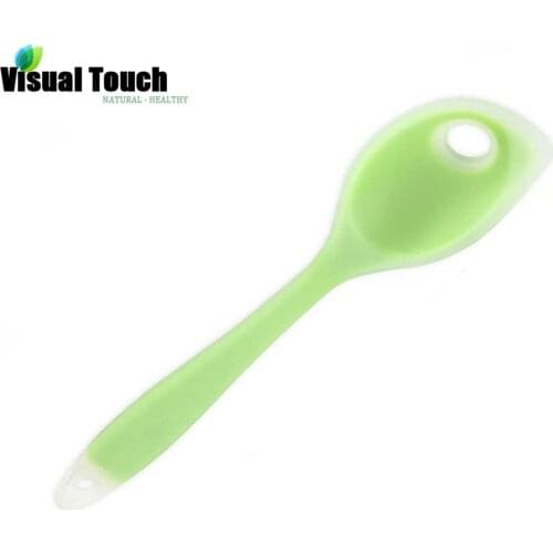 Visual Touch Flexible Heat Resistant Silicone Slotted Spoon Scraper Spatula Ice Cream Cake Shovel Kitchen Cooking Tool Utensil