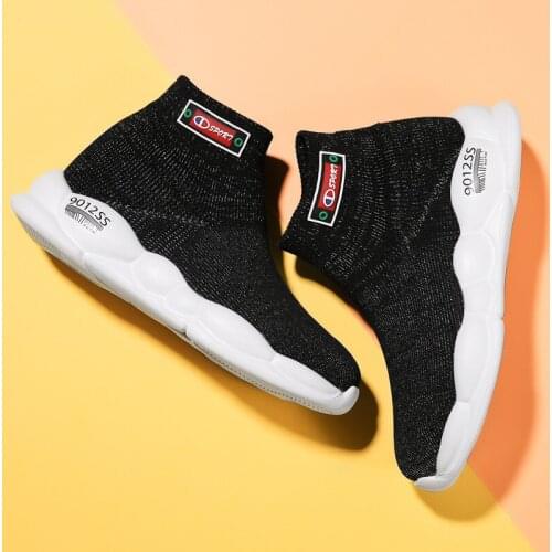 Boys girls Knitted Sleeve soft fashion sports Casual children Socks shoes Breathable Anti-slippery kids lazy Coconut shoes