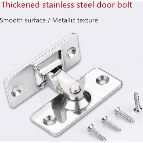 90 Degree Stainless Steel Door Latch Sliding Door Lock Bolts Screw Locker Right Angle Home Safety Hardware Accessories