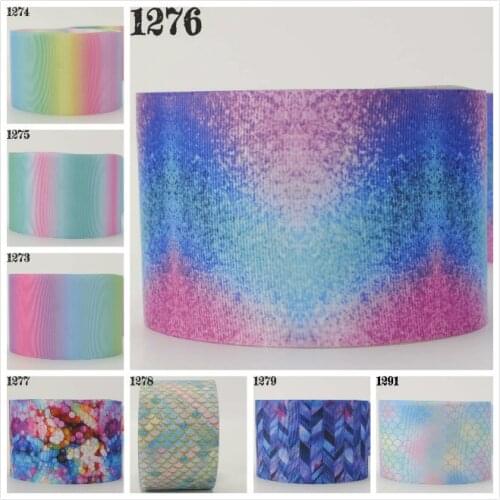 10yards - different size -Gradient color ribbon -Beautiful/Aesthetic/colorful printed grosgrain ribbon/satin ribbon