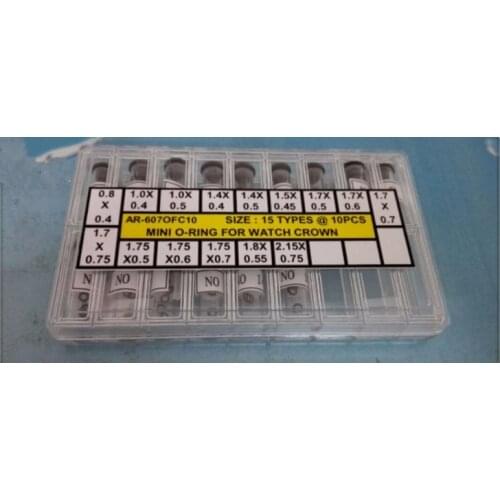 150pcs High Quality Hongkong Made Mini O Ring for Watch Crown 15 Different Sizes for Watch Repair