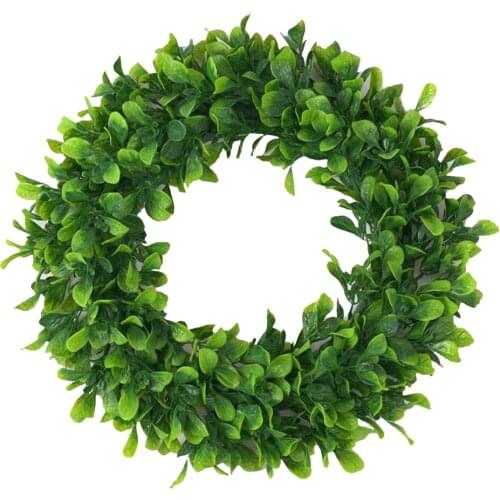 16.5inch Artificial Leave Wreath Tropical Plant Faux Leaves Safari Leaves in Pots for Home Bath Office Shelf Decor