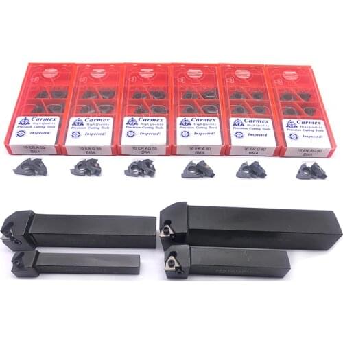 16ER A60 A55 G60 G55 AG60 BMA 16mm*16mm high quality Thread Turning Tool and 1PC SER1616H16 turning holder Mechanical