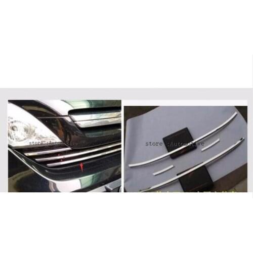 4 pcs FOR Honda CRV CR-V 2007 2008 2009 High quality stainless steel Front Grille Around Trim Racing Grills Trim