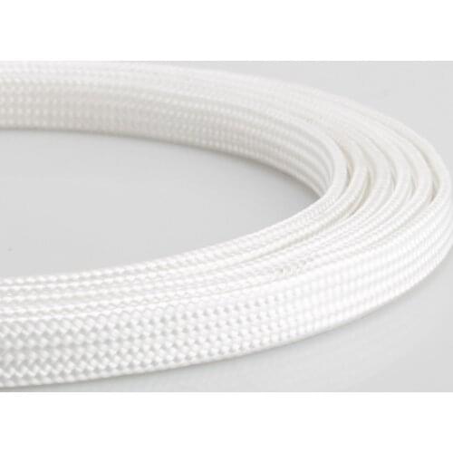 5M XW66 Pure White soft cotton Nylon Cable Sleeves RCA XLR Interconnect Braided Cable Sleeve HI-End HIFI Cable Sleeve Cover