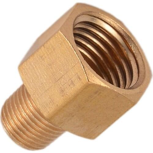 Brass BSP-NPT Adapter 1/8" Male BSPT To 1/4" Female NPT Brass Pipe Fitting Tool Adapter For Pressure Gauge Air Gas Fuel Water