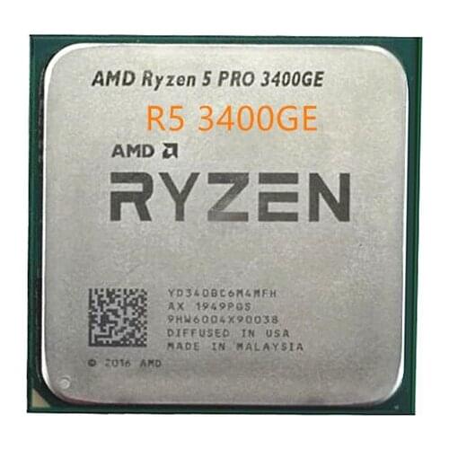 AMD Ryzen 5 PRO 3400GE R5 PRO 3400GE R5 3400GE 3.3 GHz Quad-Core Eight-Thread 35W CPU Processor Socket AM4