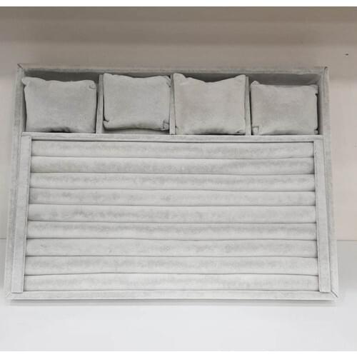 Aydindecor Domestic Sertex Fabric Gray 38x28 cm Bracelet Watch Ring Table