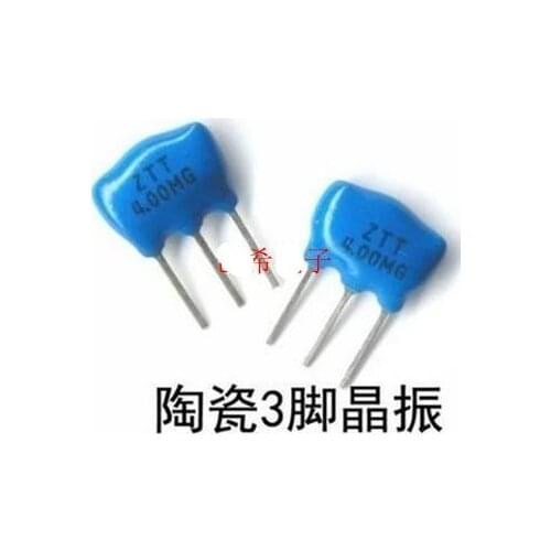 Free Shipping! 100pc Ceramic Crystal Resonator ZTT4M 4MHZ 2P 3P