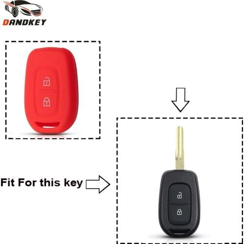 Dandkey Silicone Rubber Key Case For Renault Scenic Master Megane Duster Logan Clio Captur Laguna Full Body Protection 2 Buttons