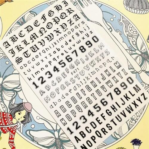 F-211 F-471 F-627 F-628 English letter words alphabet 3D Back glue Nail Art Stickers Decals Sliders Nail ornament decoration