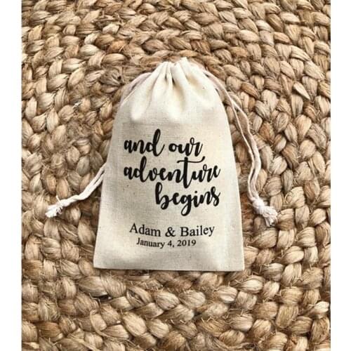 And Our Adventure Begins pesonalized wedding favor kit bags Bachelorette gift Bag bridal welcome bags bridesmaid hangovers bag