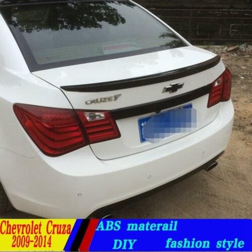 Use for chevrolet cruze spoiler 2009-2014 cruze lip spoiler High Quality ABS Material Car Rear Wing Color Rear Spoiler